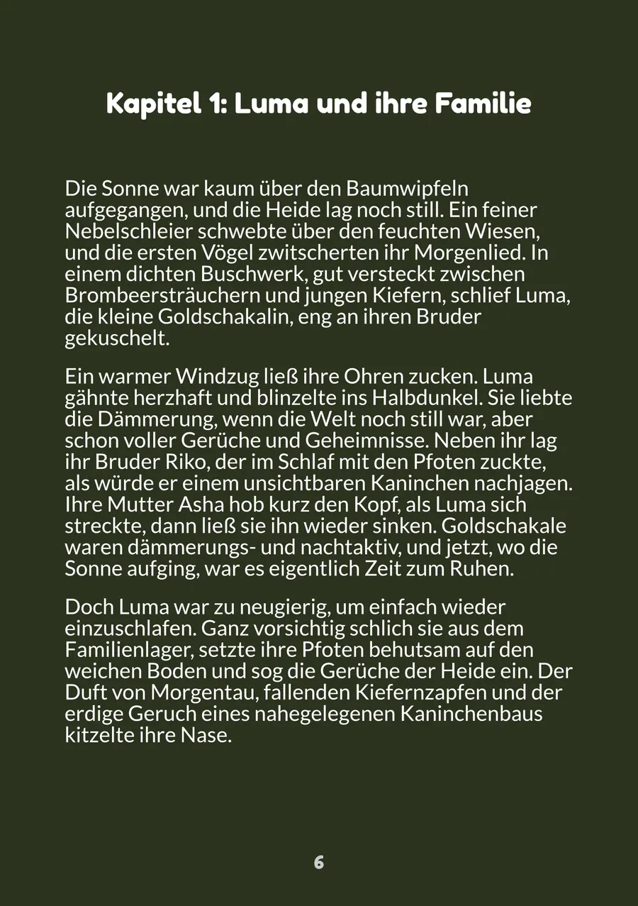 Einblick 2 aus Luma die kleine Goldschakalin